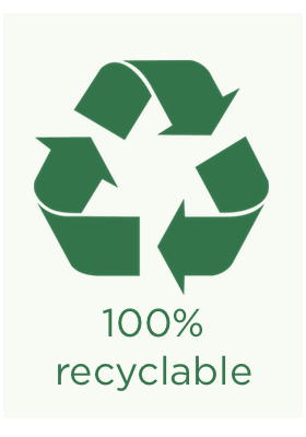 100% recyclebaar